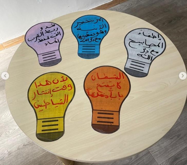 بطاقات المصابيح قبل العرض