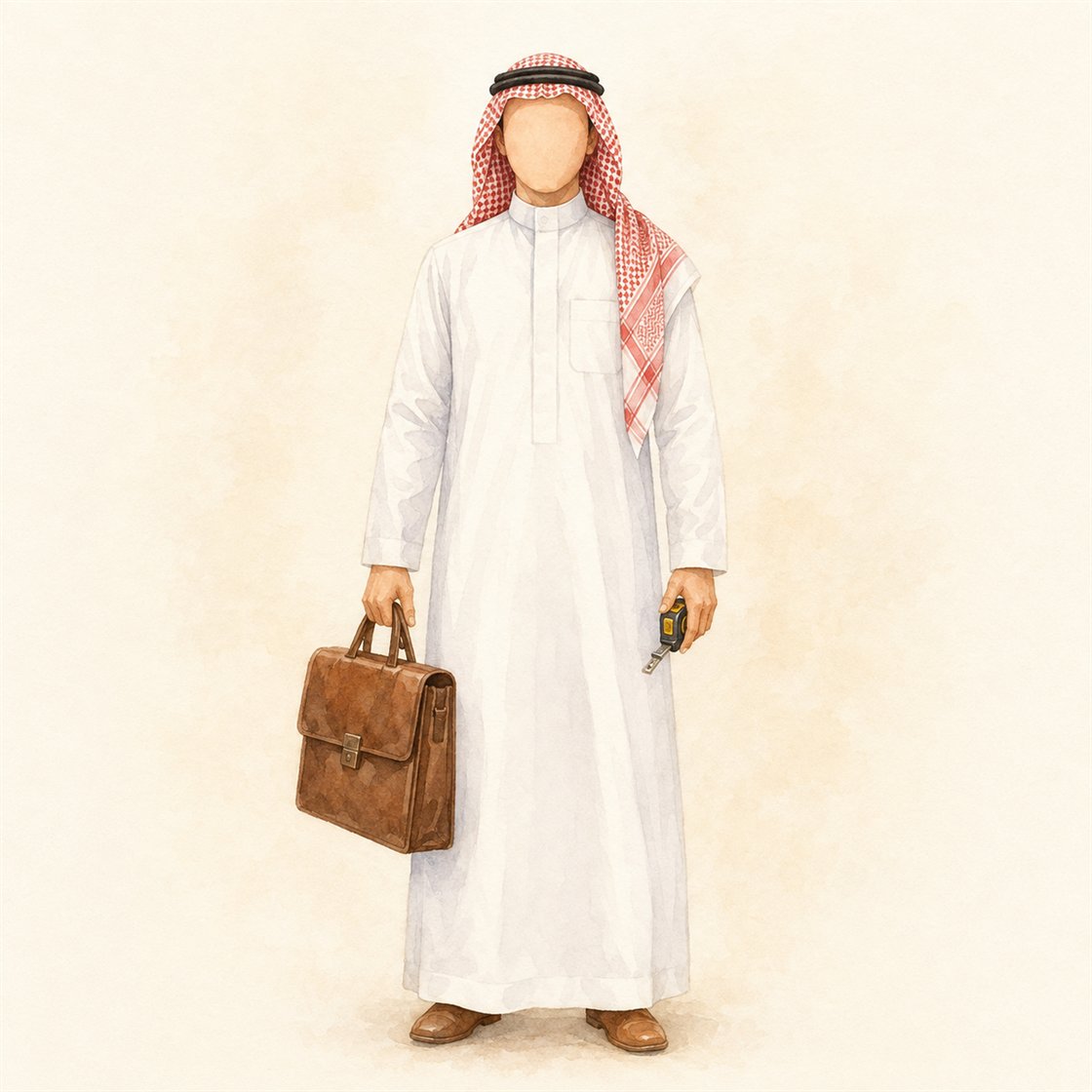 دور الأب — يعمل ويرعى الأسرة
