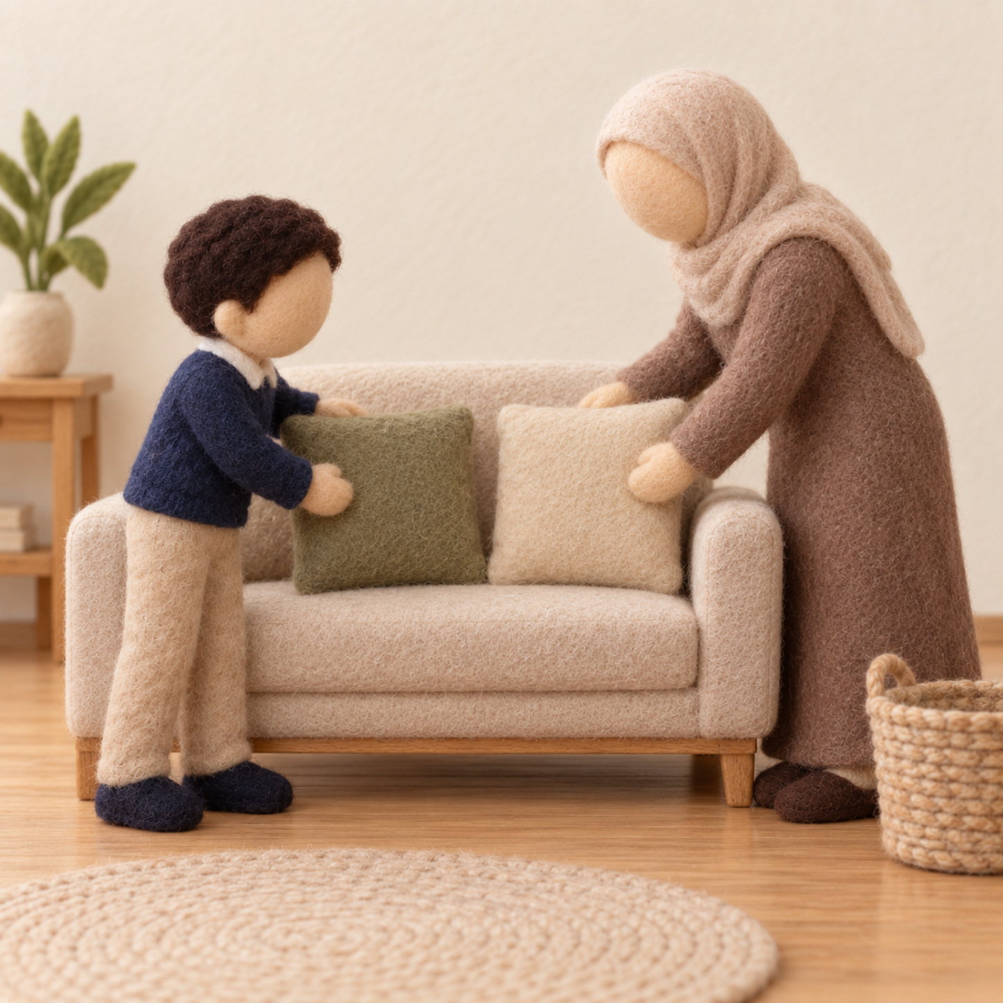 أساعدُ في أعمال البيت