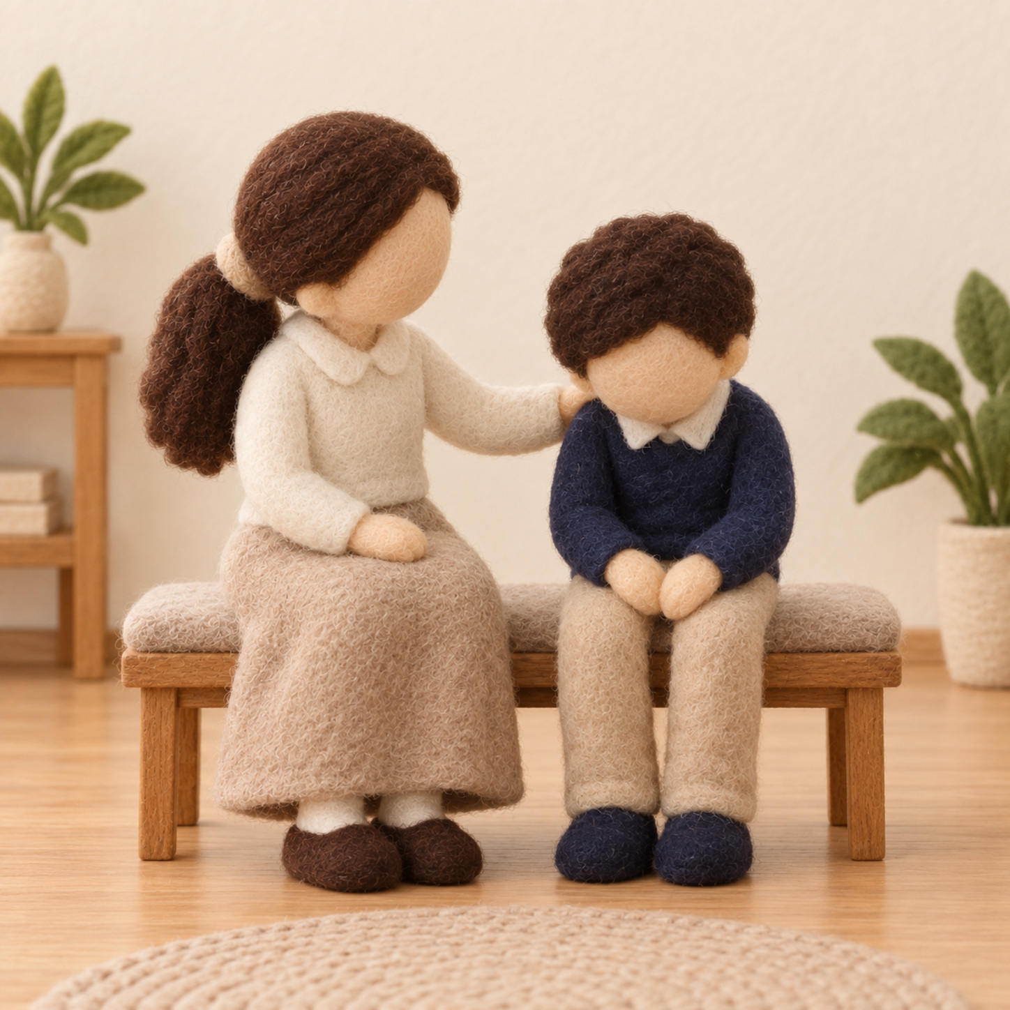 أواسي المحزونَ وأُسكِته برفق