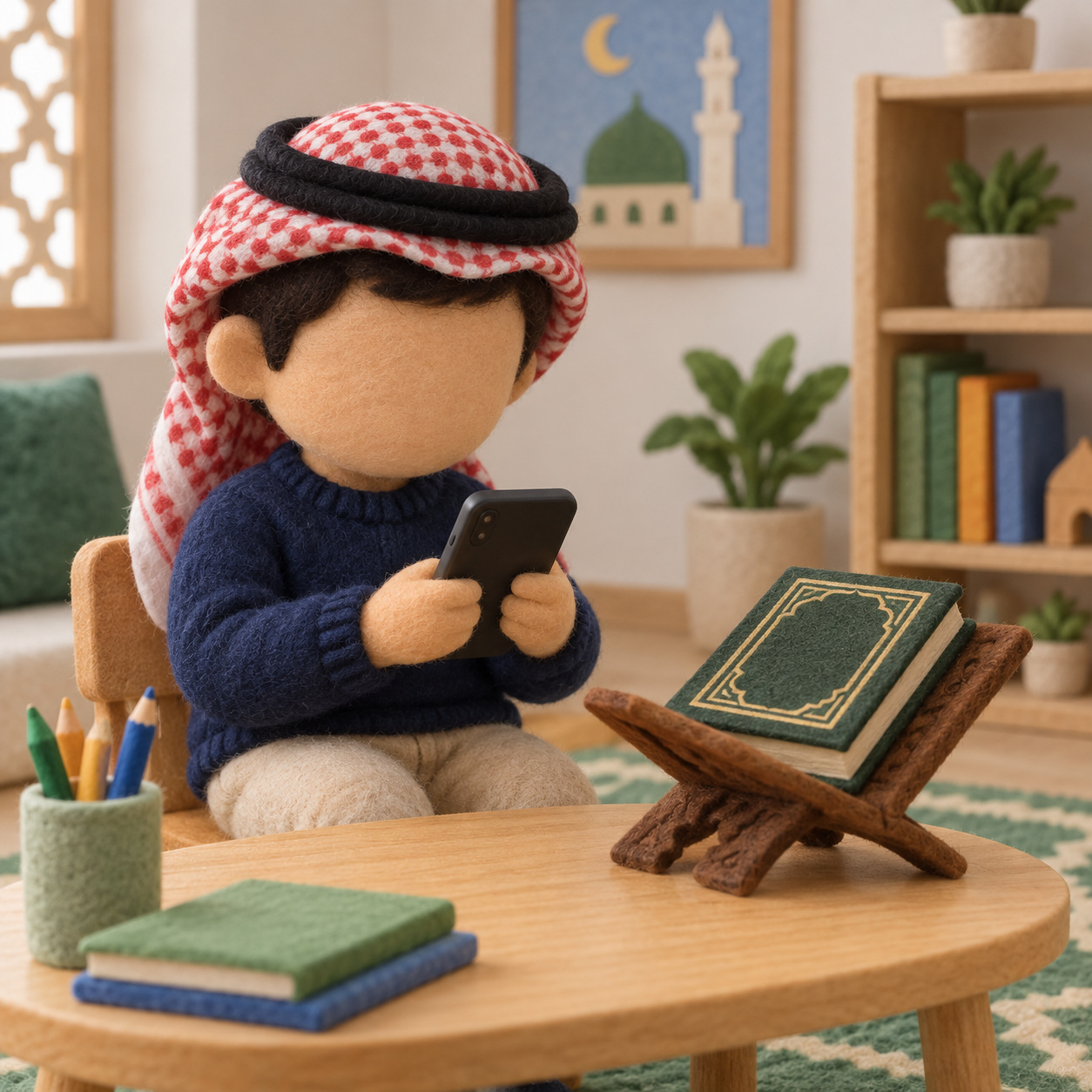 أنشغلُ بالجوّالِ أثناء التلاوة