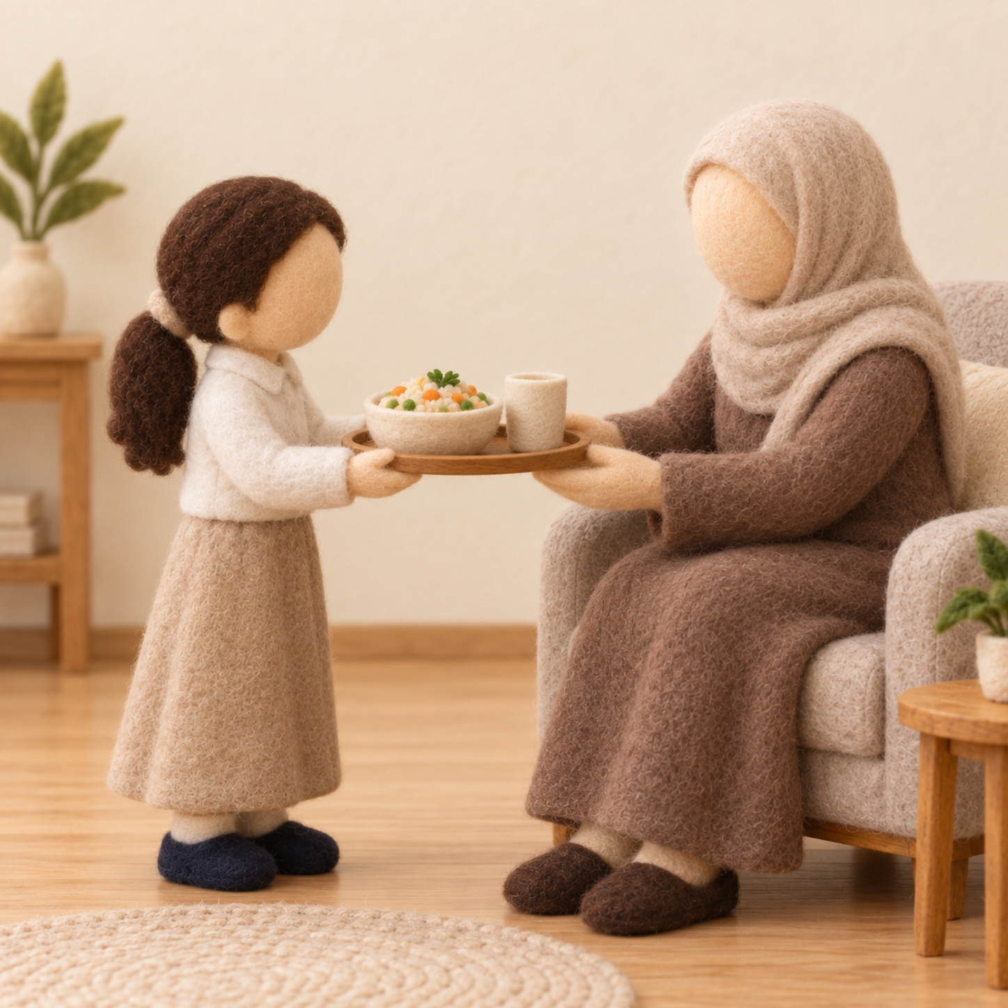 ٣) نُقدّمُ الطعام